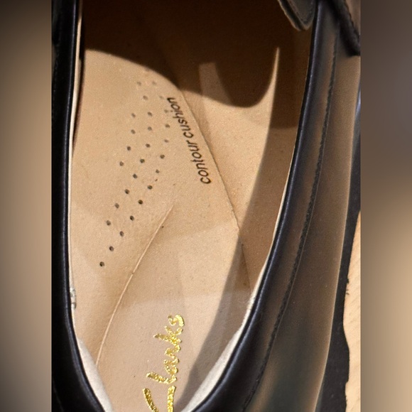 Clarks Stayso Edge black leather size 9.5 - Picture 2 of 7